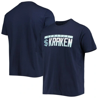 Shop Levelwear Navy Seattle Kraken Richmond Wordmark T-shirt