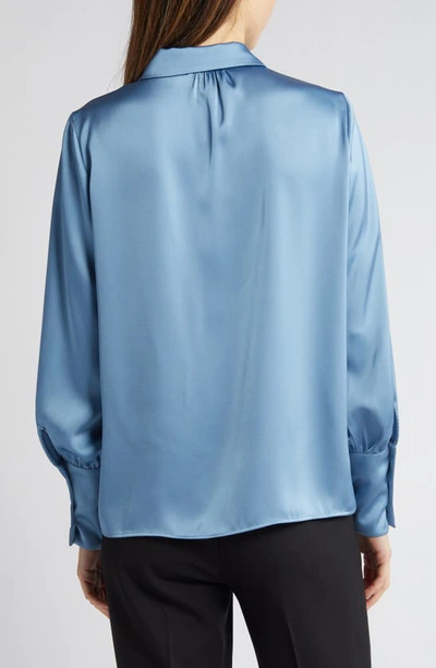 Shop Halogen Button-up Shirt In Shadow Blue