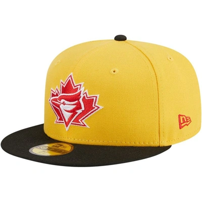 Shop New Era Yellow/black Toronto Blue Jays Grilled 59fifty Fitted Hat