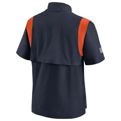 Shop Nike Navy Chicago Bears Sideline Coaches Chevron Lockup Pullover Top
