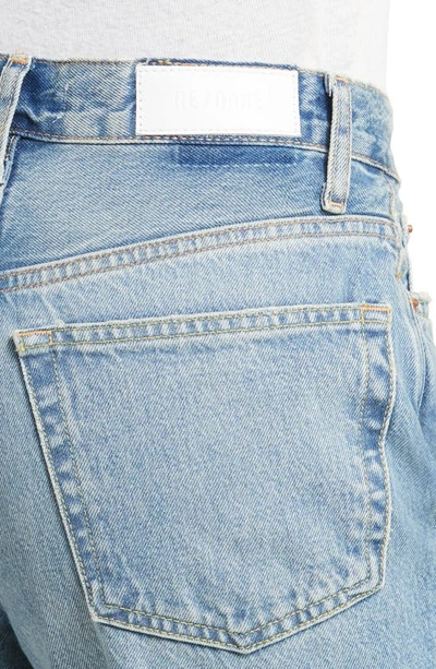 Shop Re/done High Waist Tapered Nonstretch Jeans In Favorite Bleu