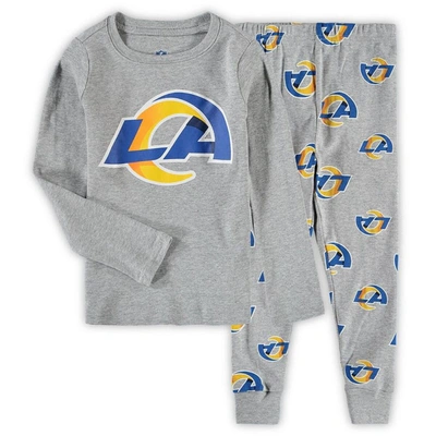 Shop Outerstuff Preschool Gray Los Angeles Rams Long Sleeve T-shirt & Pants Sleep Set
