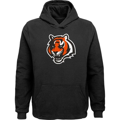 Outerstuff Youth Black Cincinnati Bengals Team Logo Pullover Hoodie In Black