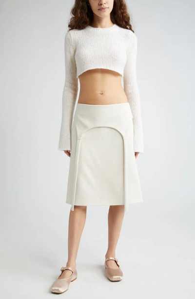 Shop Sandy Liang Halper Skirt In Bone