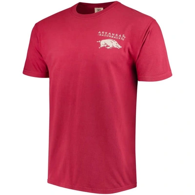 Shop Image One Cardinal Arkansas Razorbacks Comfort Colors Local T-shirt In Crimson