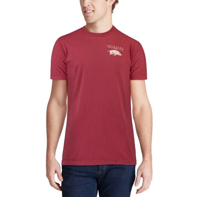 Shop Image One Cardinal Arkansas Razorbacks Comfort Colors Local T-shirt In Crimson
