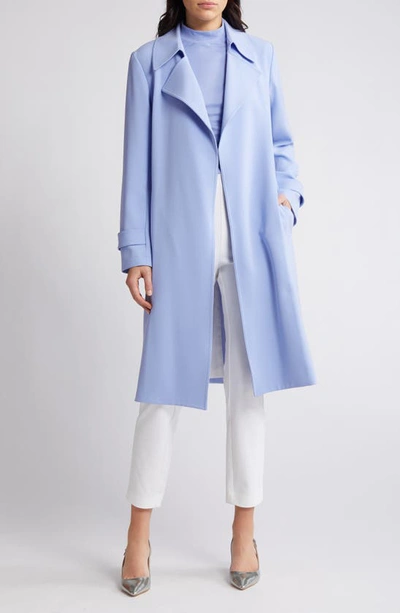 Shop Theory Oaklane Admiral Crepe Trench Coat In Grotto
