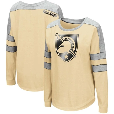 Shop Colosseum Gold Army Black Knights Trey Dolman Long Sleeve T-shirt