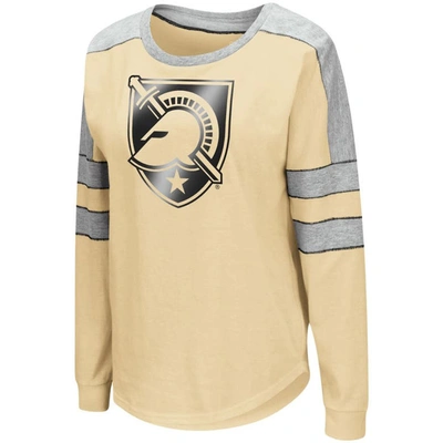 Shop Colosseum Gold Army Black Knights Trey Dolman Long Sleeve T-shirt