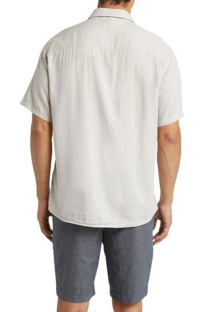 Shop Robert Barakett Mount Eden Short Sleeve Button-up Shirt In Soft Beige