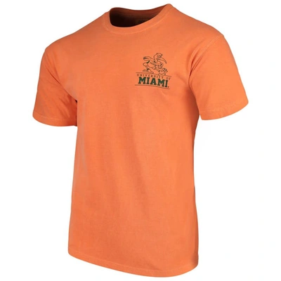 Shop Image One Orange Miami Hurricanes Comfort Colors Campus Icon T-shirt