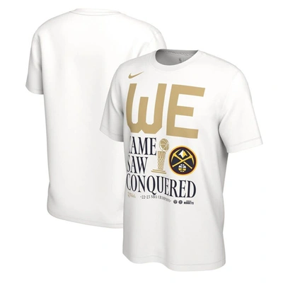 Shop Nike White Denver Nuggets 2023 Nba Finals Champions Celebration Parade T-shirt