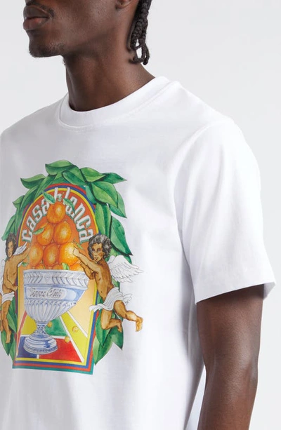 Shop Casablanca Triomphe D'orange Organic Cotton Graphic T-shirt In Triomphe D Orange