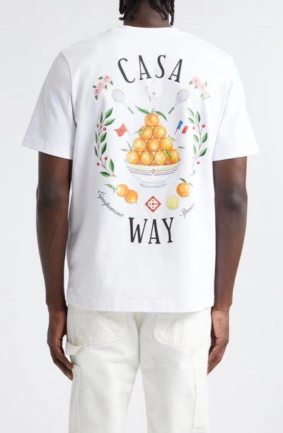 Shop Casablanca Casa Way Organic Cotton Graphic T-shirt