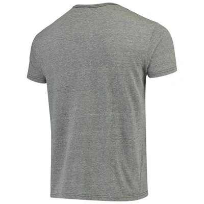 Shop Retro Brand Original  Heathered Gray Wisconsin Badgers Vintage Logo Tri-blend T-shirt In Heather Gray