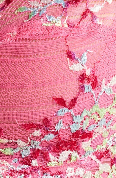 Shop Wacoal Embrace Lace Underwire Bra In Hot Pink/ Multi