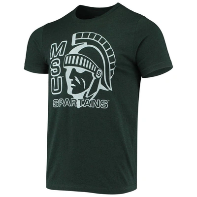 Shop Homefield Michigan State Spartans Vintage 70s-80s Logo T-shirt In Heather Green
