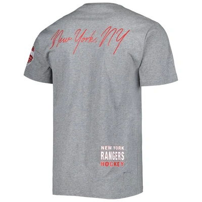 Shop Mitchell & Ness Heather Gray New York Rangers City Collection T-shirt