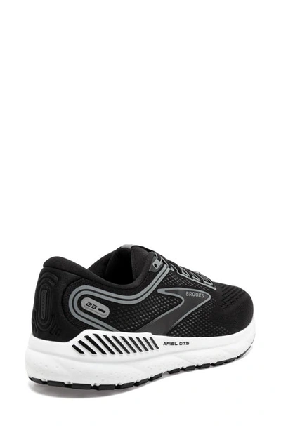 Brooks Ariel Gts 23 Running Shoe In Black/ Grey/ White