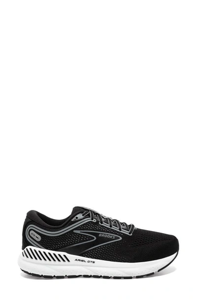 Brooks Ariel Gts 23 Running Shoe In Black/ Grey/ White