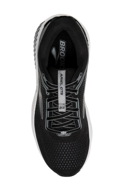 Brooks Ariel Gts 23 Running Shoe In Black/ Grey/ White
