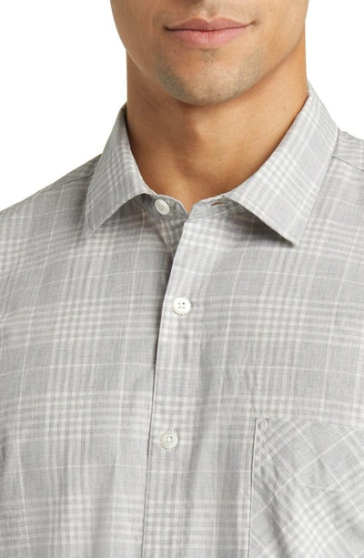 Shop Billy Reid Mélange Plaid Cotton Button-up Shirt In Grey