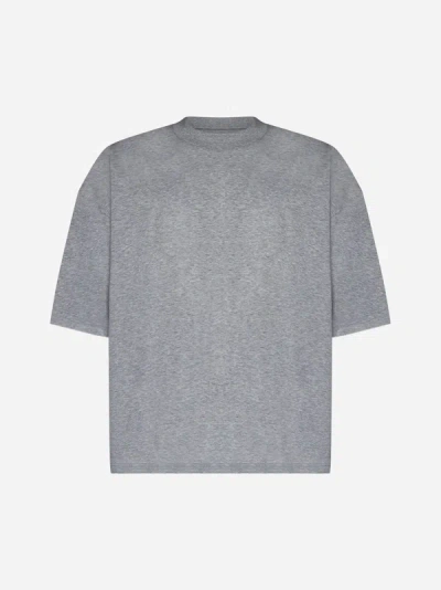 Shop Studio Nicholson Piu Cotton T-shirt In Grey