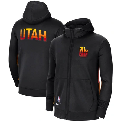 Shop Nike Black Utah Jazz 2020/21 City Edition Showtime Performance Full-zip Hoodie