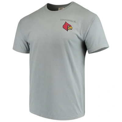 Shop Image One Gray Louisville Cardinals Team Comfort Colors Campus Scenery T-shirt