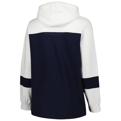Shop Profile Navy New York Yankees Plus Size Colorblock Pullover Hoodie