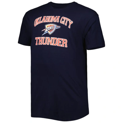 Shop Profile Navy Oklahoma City Thunder Big & Tall Heart & Soul T-shirt