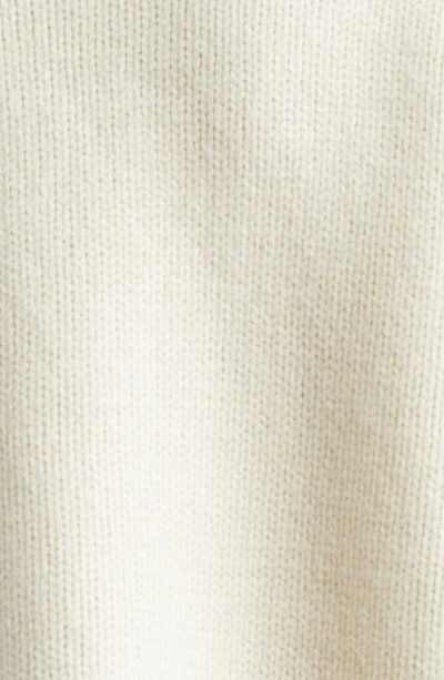 Shop Totême Shell Stitch Trim Wool, Cashmere & Cotton Sweater In Snow