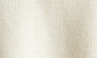 Shop Totême Shell Stitch Trim Wool, Cashmere & Cotton Sweater In Snow