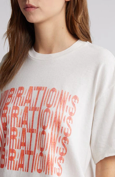 Shop Re/done Vibrations '90s Easy Cotton T-shirt In Vintage White