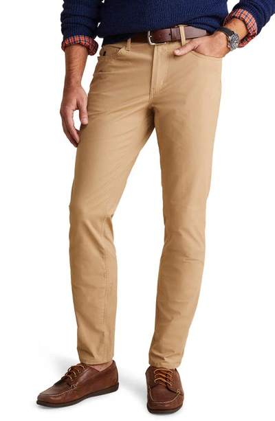 Vineyard Vines On The Go Canvas Five Pocket Pants In Officer Khaki