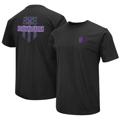 Shop Colosseum Black Northwestern Wildcats Oht Military Appreciation T-shirt