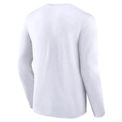 Shop Fanatics Branded White New York Mets Pressbox Long Sleeve T-shirt