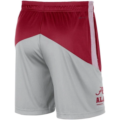 Shop Nike Crimson/gray Alabama Crimson Tide Team Performance Knit Shorts