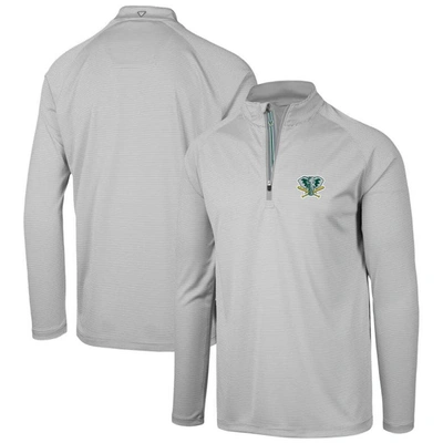 Shop Levelwear Gray Oakland Athletics Orion Historic Logo Raglan Quarter-zip Jacket