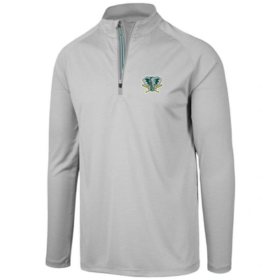 Shop Levelwear Gray Oakland Athletics Orion Historic Logo Raglan Quarter-zip Jacket