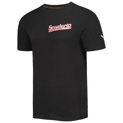 Shop Puma Black Scuderia Ferrari Big Shield T-shirt