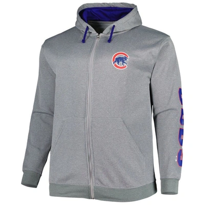 Shop Profile Ash Chicago Cubs Big & Tall Pullover Hoodie