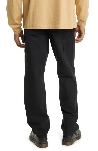 Shop Carhartt Double Knee Pants In Black Aged Canvas