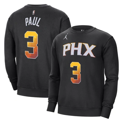 Shop Jordan Brand Chris Paul Black Phoenix Suns Statement Name & Number Pullover Sweatshirt