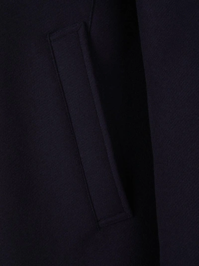 Shop Herno Padded Wool Coat In Dark Blue