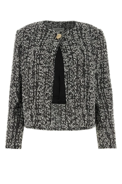 Lanvin Tweed Jacket In Blackwhite