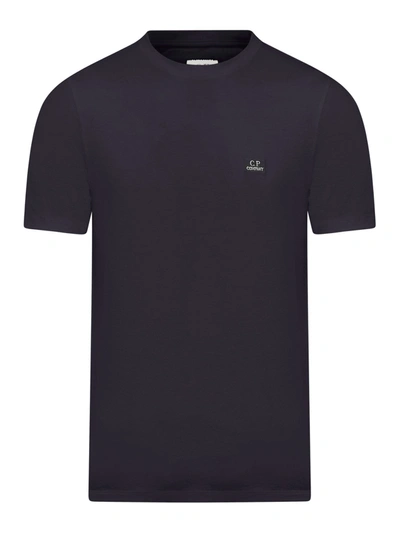 Shop C.p. Company 30/1 Jersey Logo T-shirt In Blue