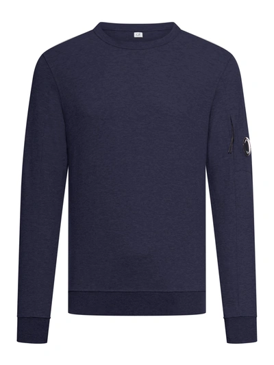 Shop C.p. Company Light Fleece Sweatshirt In Blue