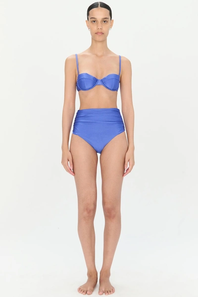 Shop Jonathan Simkhai Constantine Bikini Top In Lapis Blue