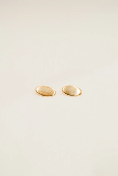 Shop Jonathan Simkhai Iris Egg Earrings In Light Gold